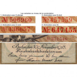 Allemagne - Pick 65_2 - 50 mark - 30/11/1918 - Série G - Etat : TB+