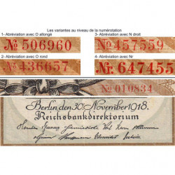 Allemagne - Pick 65_3 - 50 mark - 30/11/1918 - Série H - Etat : TTB
