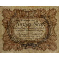 Allemagne - Pick 65_3 - 50 mark - 30/11/1918 - Série H - Etat : TTB