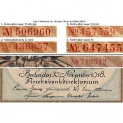 Allemagne - Pick 65_3 - 50 mark - 30/11/1918 - Série J - Etat : TB