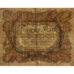 Allemagne - Pick 65_3 - 50 mark - 30/11/1918 - Série J - Etat : TB