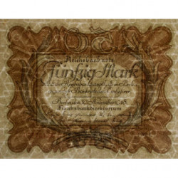 Allemagne - Pick 65_3 - 50 mark - 30/11/1918 - Série J - Etat : SUP