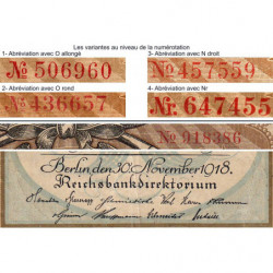 Allemagne - Pick 65_3 - 50 mark - 30/11/1918 - Série K - Etat : TB+