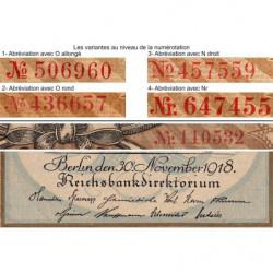 Allemagne - Pick 65_4 - 50 mark - 30/11/1918 - Série D - Etat : SUP+