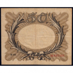 Allemagne - Pick 65_4 - 50 mark - 30/11/1918 - Série H - Etat : TTB