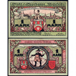 Allemagne - Notgeld - Bielefeld - 1 mark - Série A - 15/05/1921 - Etat : SPL