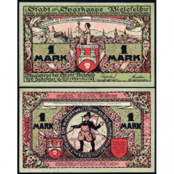 Allemagne - Notgeld - Bielefeld - 1 mark - Série A - Réf. a - 15/05/1921 - Etat : SPL