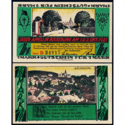 Allemagne - Notgeld - Bückeburg - 1 mark - Série B - 02/10/1921 - Etat : NEUF