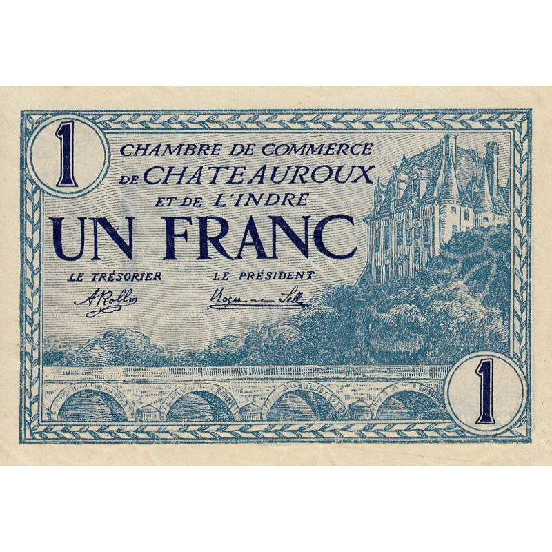 Chateauroux (Indre) - Pirot 46-26 - 1 franc - 11/08/1920 - Etat : SPL