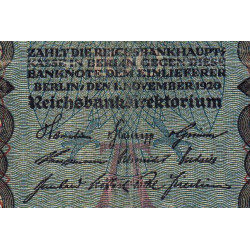 Allemagne - Pick 69a - 100 mark - 01/11/1920 - Lettre A - Série E - Etat : TB