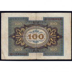 Allemagne - Pick 69a - 100 mark - 01/11/1920 - Lettre F - Série O - Etat : TB