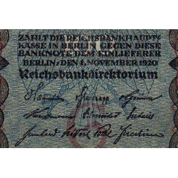 Allemagne - Pick 69a - 100 mark - 01/11/1920 - Lettre G - Série V - Etat : TTB