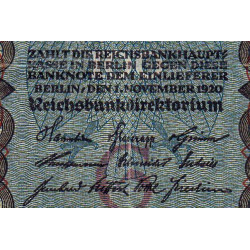 Allemagne - Pick 69a - 100 mark - 01/11/1920 - Lettre G - Série V - Etat : SUP