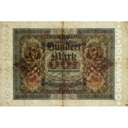 Allemagne - Pick 69b - 100 mark - 01/11/1920 - Lettre J - Série A - Etat : TTB