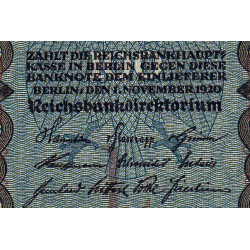 Allemagne - Pick 69b - 100 mark - 01/11/1920 - Lettre L - Série K - Etat : SUP+