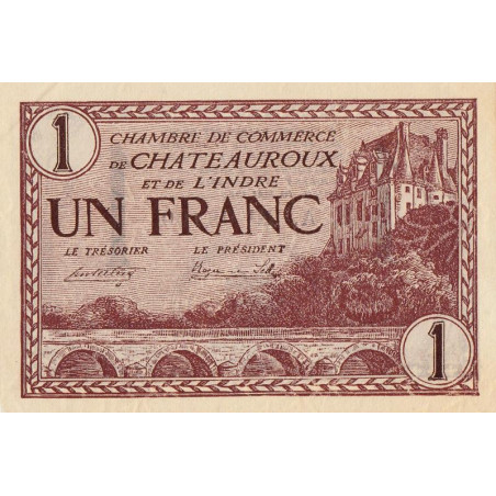 Chateauroux (Indre) - Pirot 46-30 - 1 franc - Série A - 03/02/1922 - Etat : SPL