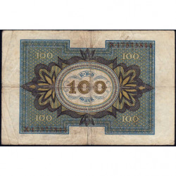 Allemagne - Pick 69b - 100 mark - 01/11/1920 - Lettre Q - Série X - Etat : TB