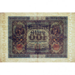 Allemagne - Pick 69b - 100 mark - 01/11/1920 - Lettre U - Série H- Etat : TTB+