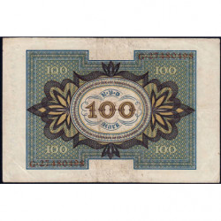 Allemagne - Pick 69b - 100 mark - 01/11/1920 - Lettre W - Série G- Etat : TTB