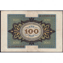 Allemagne - Pick 69b - 100 mark - 01/11/1920 - Lettre W - Série G- Etat : TTB