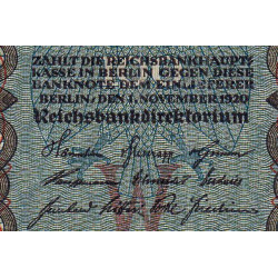 Allemagne - Pick 69b - 100 mark - 01/11/1920 - Lettre W - Série G- Etat : TTB