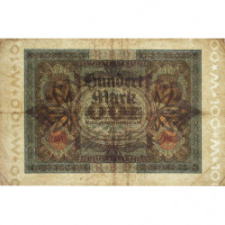 Allemagne - Pick 69b - 100 mark - 01/11/1920 - Lettre W - Série G- Etat : TTB