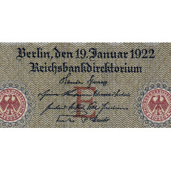 Allemagne - Pick 70 - 10'000 mark - 19/01/1922 - Lettre E - Série X - Etat : pr.NEUF