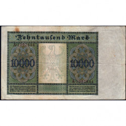 Allemagne - Pick 70 - 10'000 mark - 19/01/1922 - Lettre F - Série A - Etat : TB-