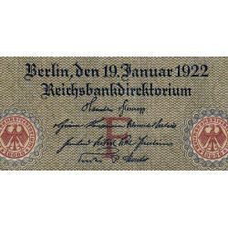 Allemagne - Pick 70_6 - 10'000 mark - Lettre F - Série B - 19/01/1922 - Etat : TTB