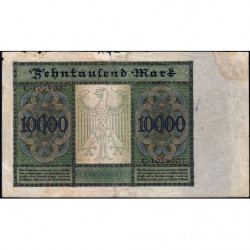 Allemagne - Pick 70_6 - 10'000 mark - Lettre F - Série C - 19/01/1922 - Etat : B+