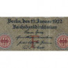 Allemagne - Pick 70_6 - 10'000 mark - Lettre F - Série C - 19/01/1922 - Etat : B+