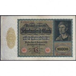 Allemagne - Pick 70 - 10'000 mark - 19/01/1922 - Lettre G - Série E - Etat : TTB-