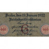 Allemagne - Pick 70 - 10'000 mark - 19/01/1922 - Lettre G - Série E - Etat : TTB-