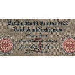 Allemagne - Pick 70_9 - 10'000 mark - Lettre J - Série C - 19/01/1922 - Etat : TB-