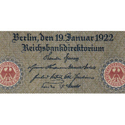 Allemagne - Pick 71 - 10'000 mark - Série H - 19/01/1922 - Etat : NEUF