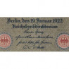 Allemagne - Pick 71 - 10'000 mark - Série H - 19/01/1922 - Etat : NEUF
