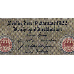 Allemagne - Pick 71 - 10'000 mark - 19/01/1922 - Série H - Etat : pr.NEUF