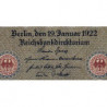 Allemagne - Pick 71 - 10'000 mark - 19/01/1922 - Série H - Etat : pr.NEUF