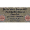 Allemagne - Pick 71 - 10'000 mark - Série H - 19/01/1922 - Etat : pr.NEUF