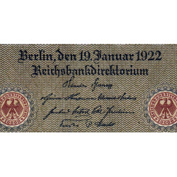 Allemagne - Pick 71 - 10'000 mark - 19/01/1922 - Série J - Etat : SPL
