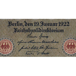 Allemagne - Pick 71 - 10'000 mark - Série J - 19/01/1922 - Etat : SPL