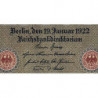 Allemagne - Pick 71 - 10'000 mark - 19/01/1922 - Série J - Etat : SPL