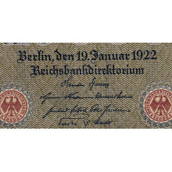 Allemagne - Pick 71 - 10'000 mark - Série K - 19/01/1922 - Etat : SPL+