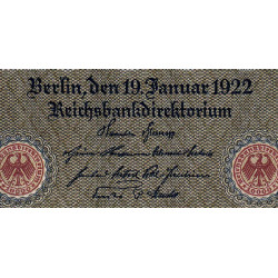 Allemagne - Pick 71 - 10'000 mark - 19/01/1922 - Série K - Etat : SPL+