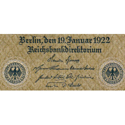 Allemagne - Pick 72_2a - 10'000 mark - 19/01/1922 - Série 3 K - Etat : TTB+