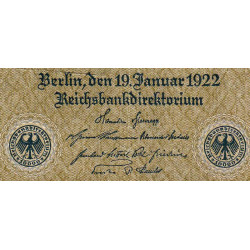 Allemagne - Pick 72_2a - 10'000 mark - Imp. 3 - Série K - 19/01/1922 - Etat : TTB+