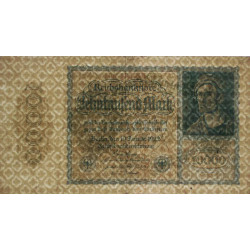 Allemagne - Pick 72_2a - 10'000 mark - 19/01/1922 - Série 10 K - Etat : TTB