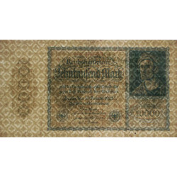 Allemagne - Pick 72_2a - 10'000 mark - Imp. 10 - Série K - 19/01/1922 - Etat : TTB