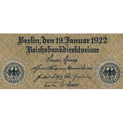 Allemagne - Pick 72_2a - 10'000 mark - 19/01/1922 - Série 18 K - Etat : TTB+
