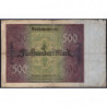 Allemagne - Pick 73 - 500 mark - 27/03/1922 - Lettre A - Série E - Etat : B